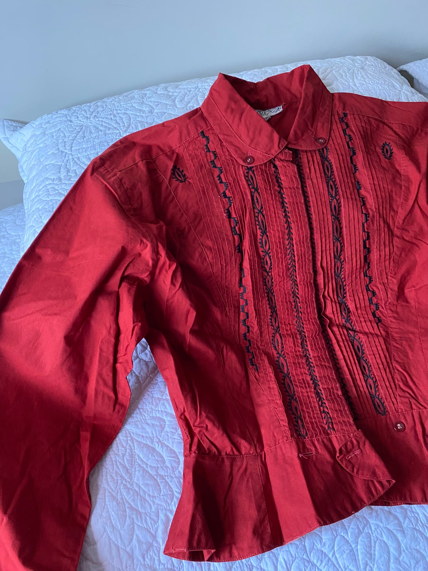 Vintage Monsoon Pintuck Pleat Blouse