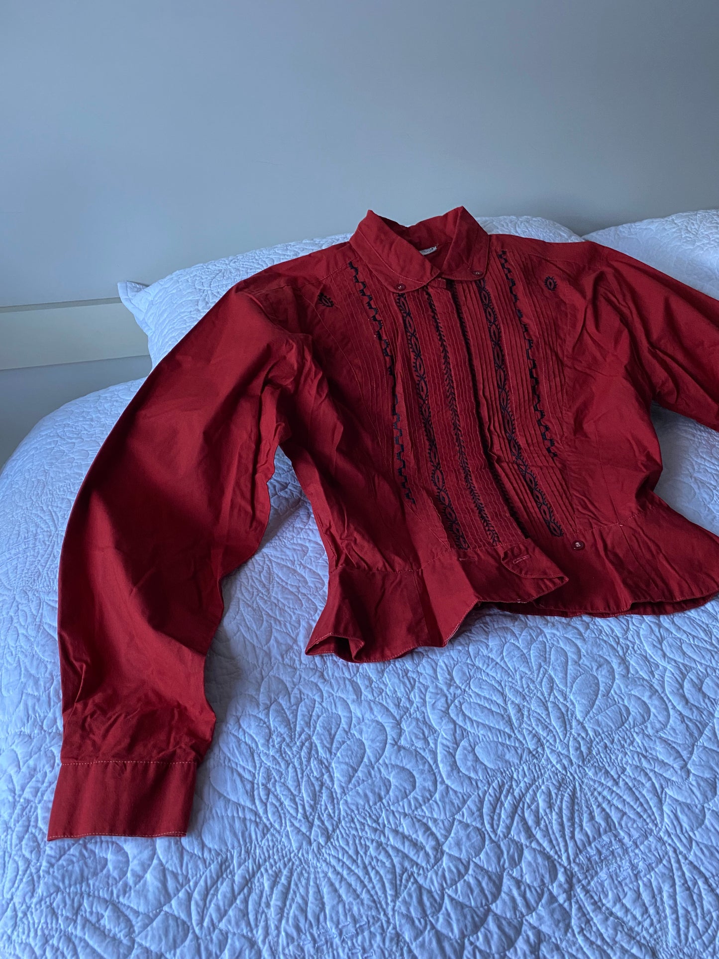 Vintage Monsoon Pintuck Pleat Blouse