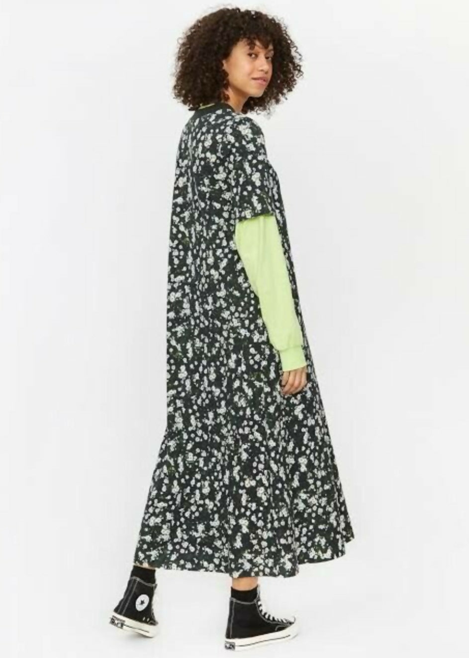 Kowtow Building Block T-Shirt Swing Dress - Meadow Print